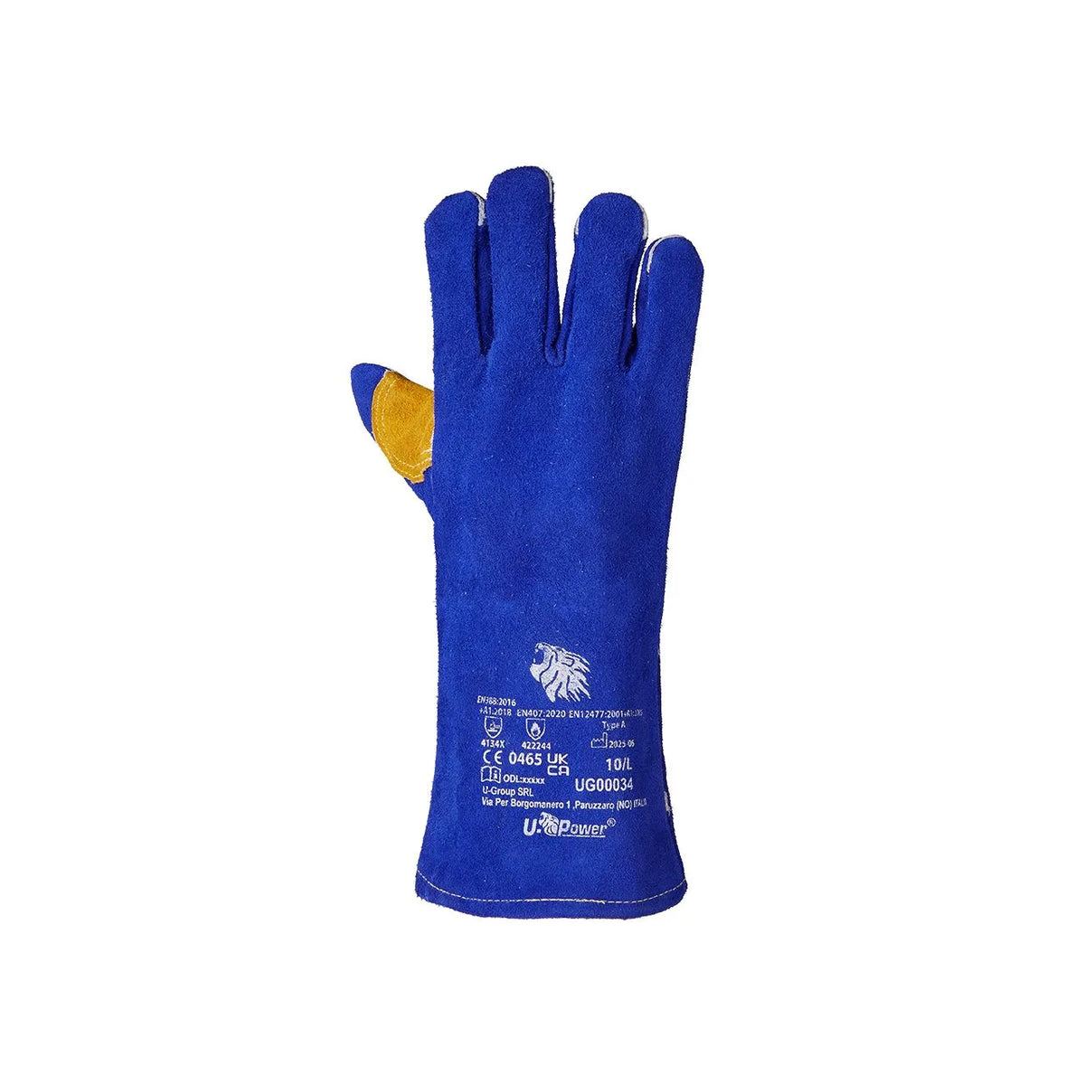 Guanti da lavoro per rischi termici U-Power FORGE Blue Royal
