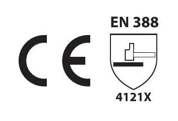 Disegno tecnico quotato di Guanti in nitrile, con le misure
