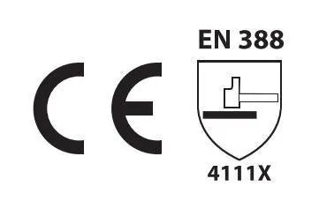 Disegno tecnico quotato di Guanti in nitrile Heavy-Duty, con le misure