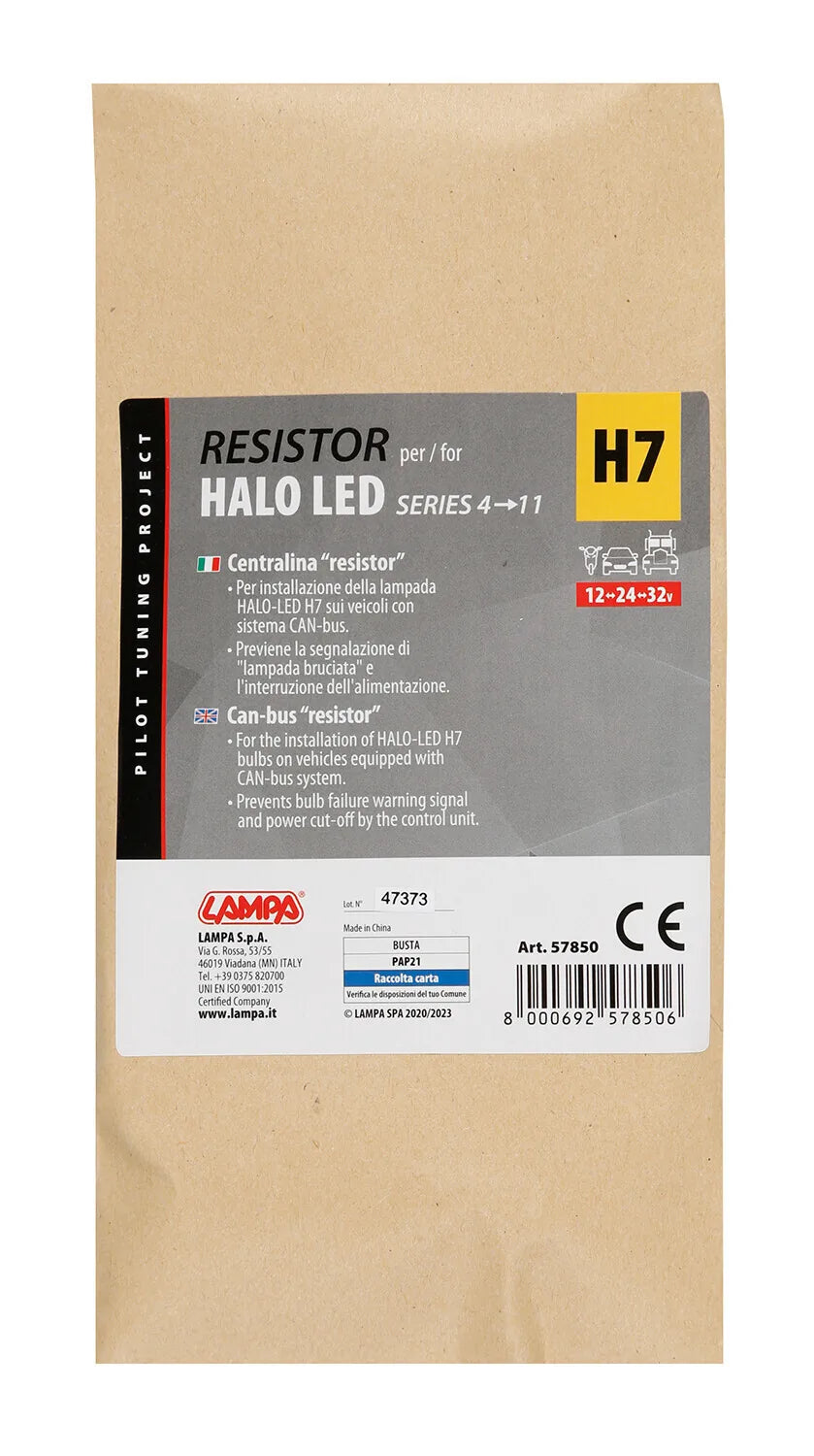 La confezione di Halo Led Serie 4/11 - Centralina Resistor, 9/32V, vista 2