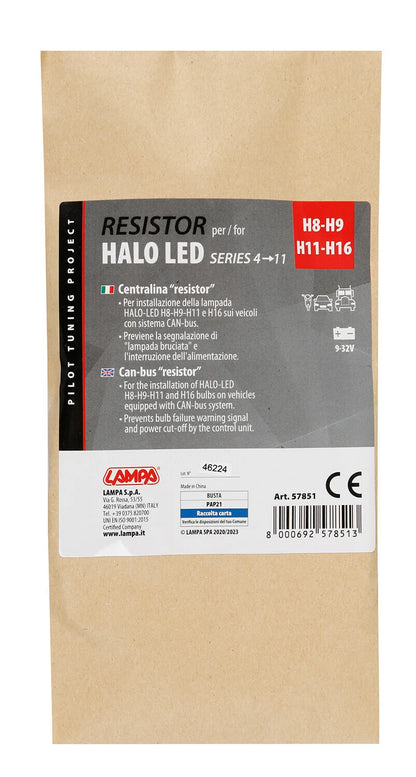 La confezione di Halo Led Serie 4/11 - Centralina Resistor, 9/32V, vista 3