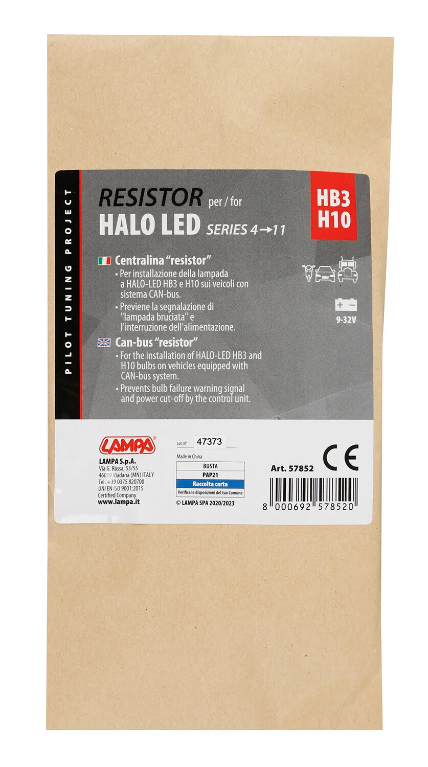 La confezione di Halo Led Serie 4/11 - Centralina Resistor, 9/32V, vista 4