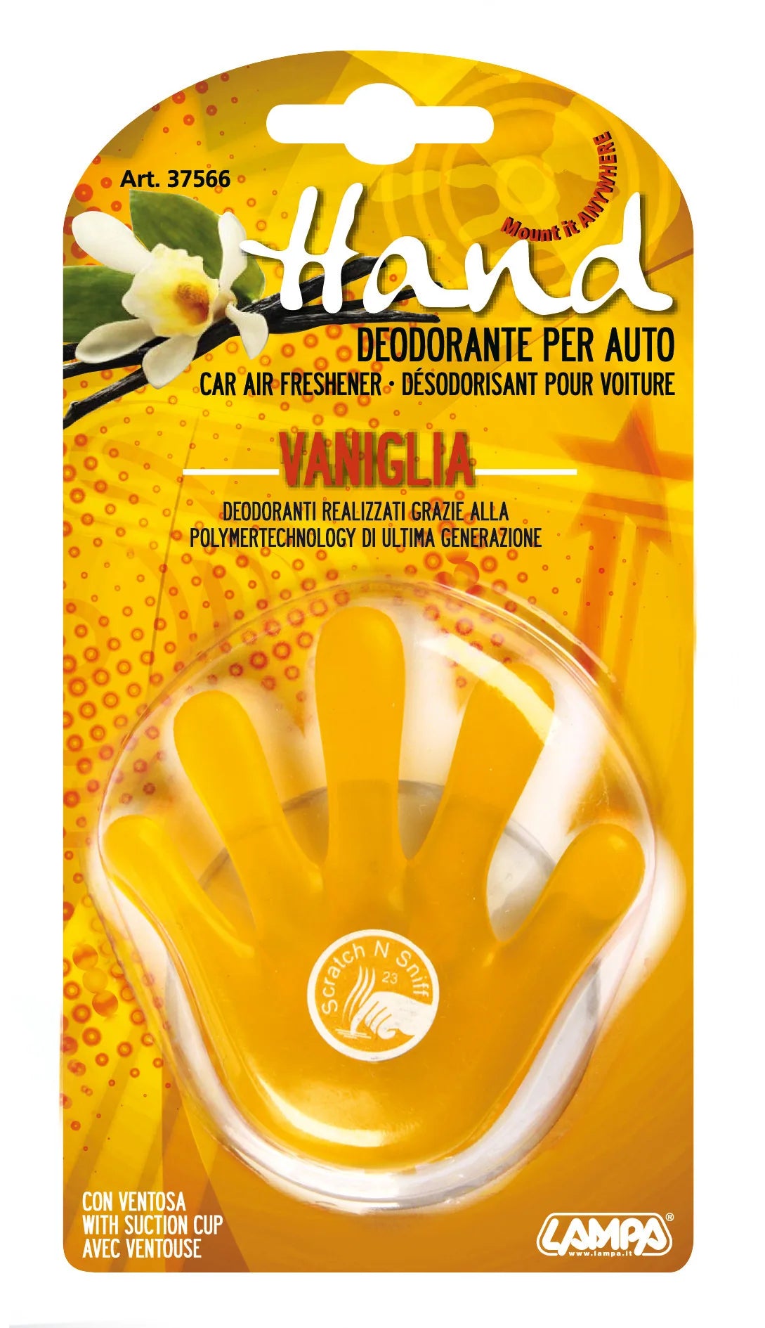 La confezione di Hand, deodorante per abitacolo - Auto nuova