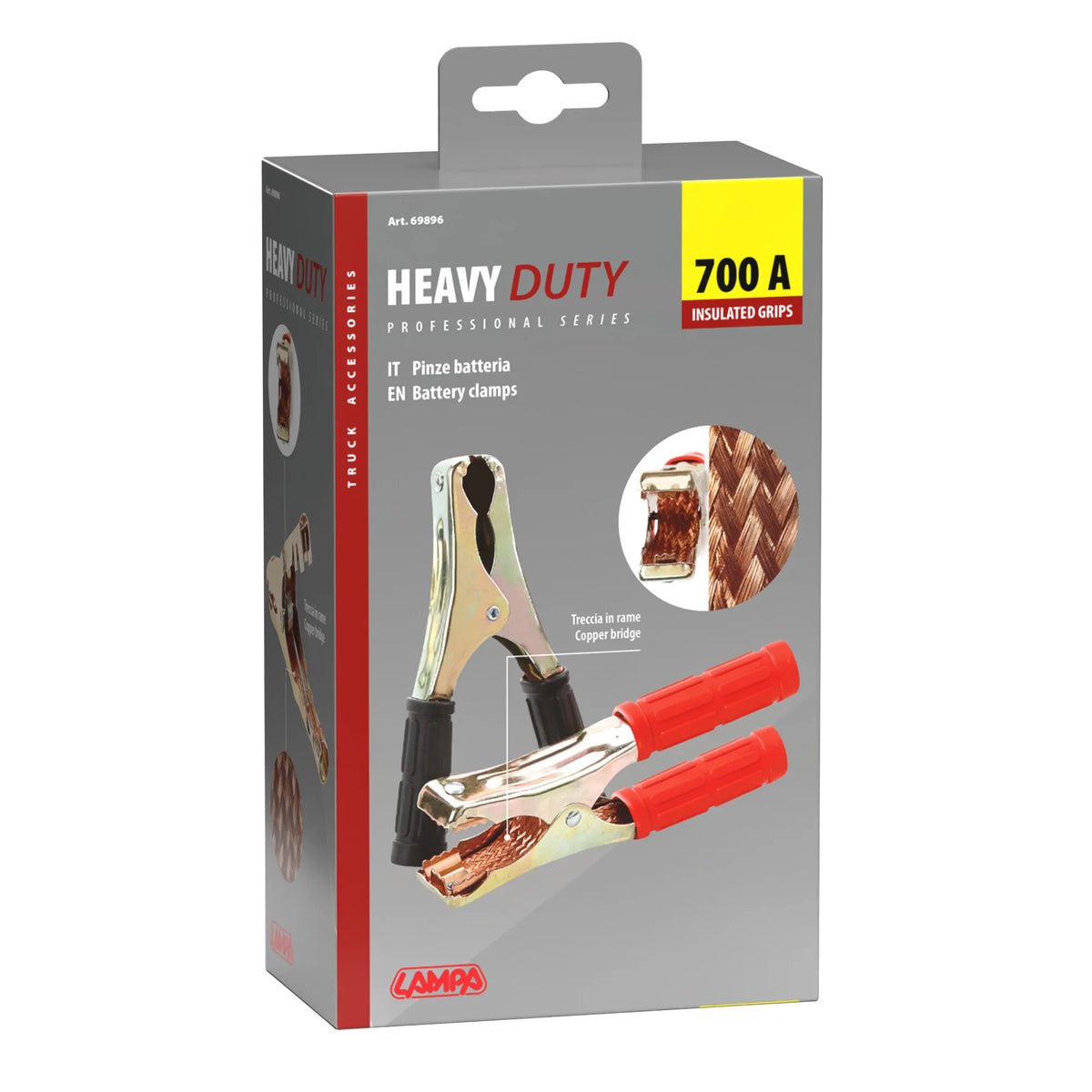La confezione di Heavy-Duty, pinze batteria - 19 cm