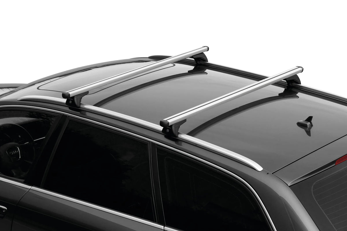 Helio In-Rail, set completo barre portatutto in alluminio montato sul veicolo