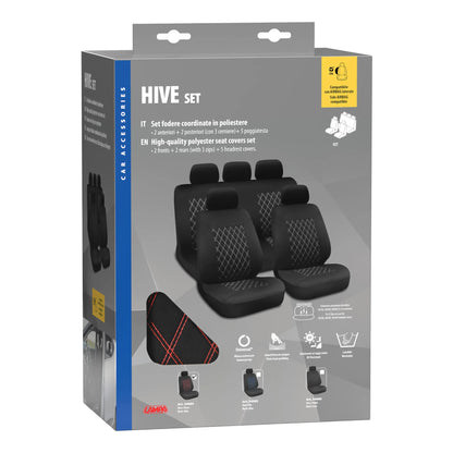 La confezione di Hive, set fodere coordinate - Nero/Grigio