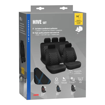 La confezione di Hive, set fodere coordinate - Nero/Grigio