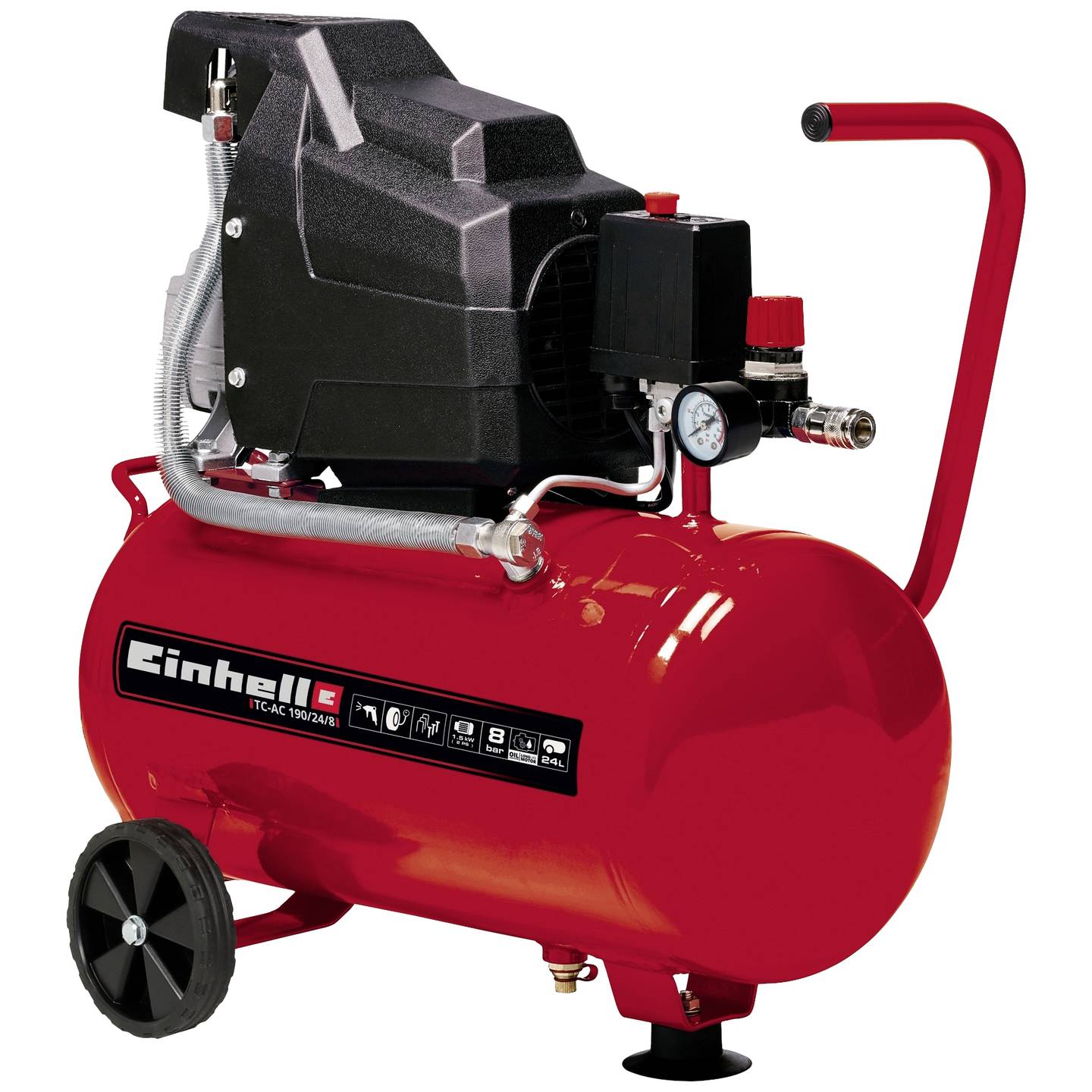 EINHELL Compressore lubrificato a olio lt.24 1100w (tc-ac 190/24/8)