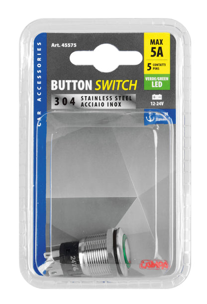 La confezione di Interruttore a pulsante con spia a Led, 12/24V, vista 2