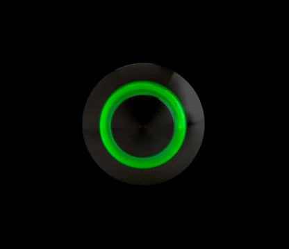 Interruttore a pulsante con spia a Led, 12/24V su fondo bianco, vista 8