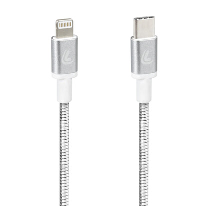 Iron 2.0, cavo Usb Type-C > Apple 8 Pin - 100 cm su fondo bianco