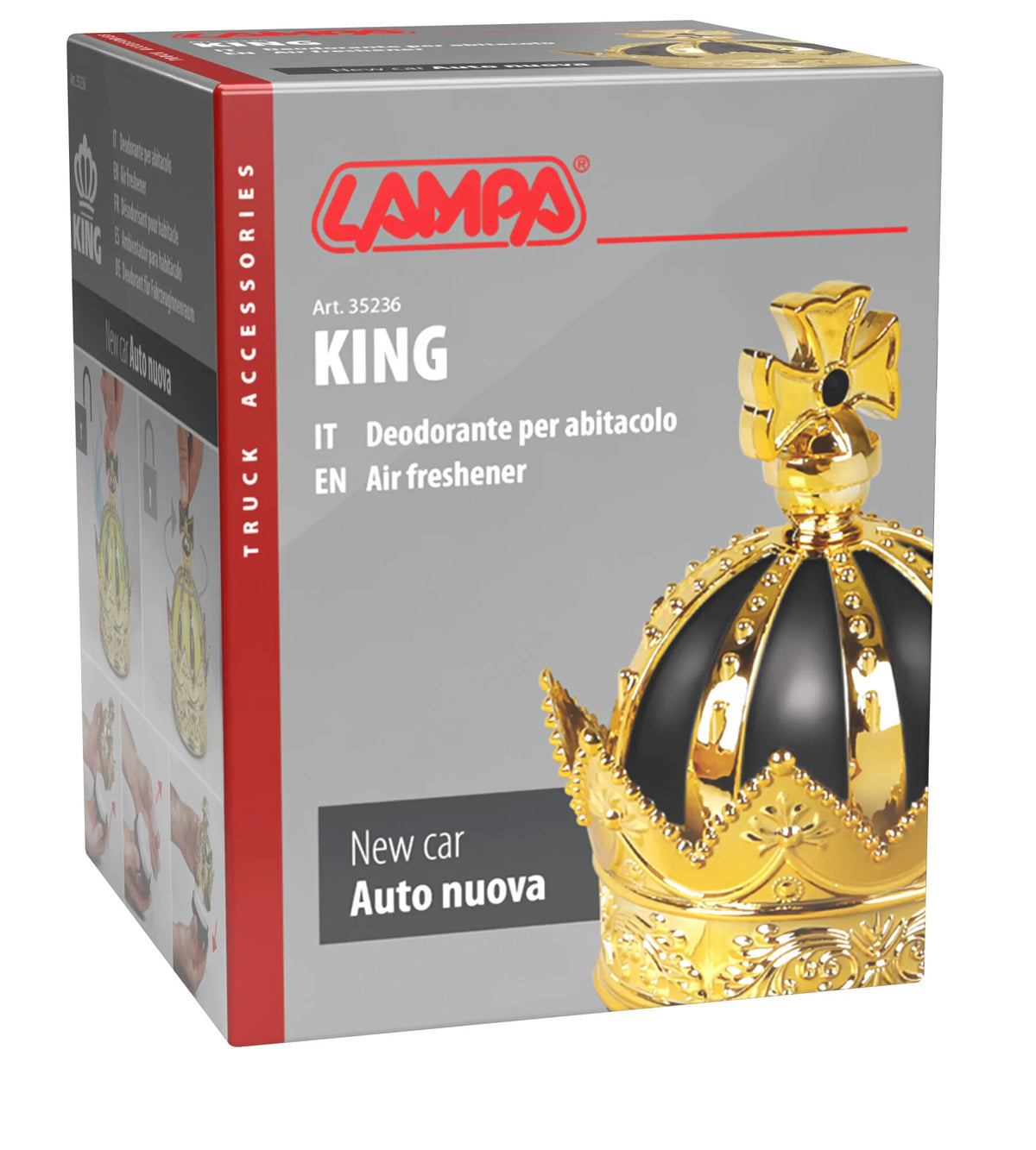 La confezione di King, deodorante per abitacolo, 50 ml - Auto Nuova