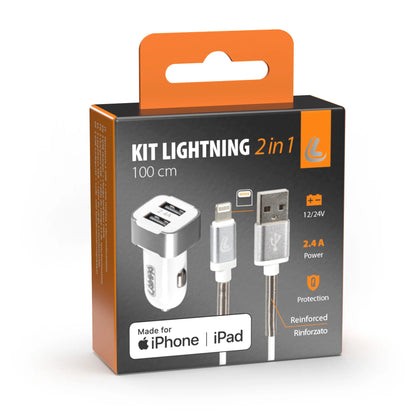 La confezione di Kit 2 in 1 Lightning - Fast Charge