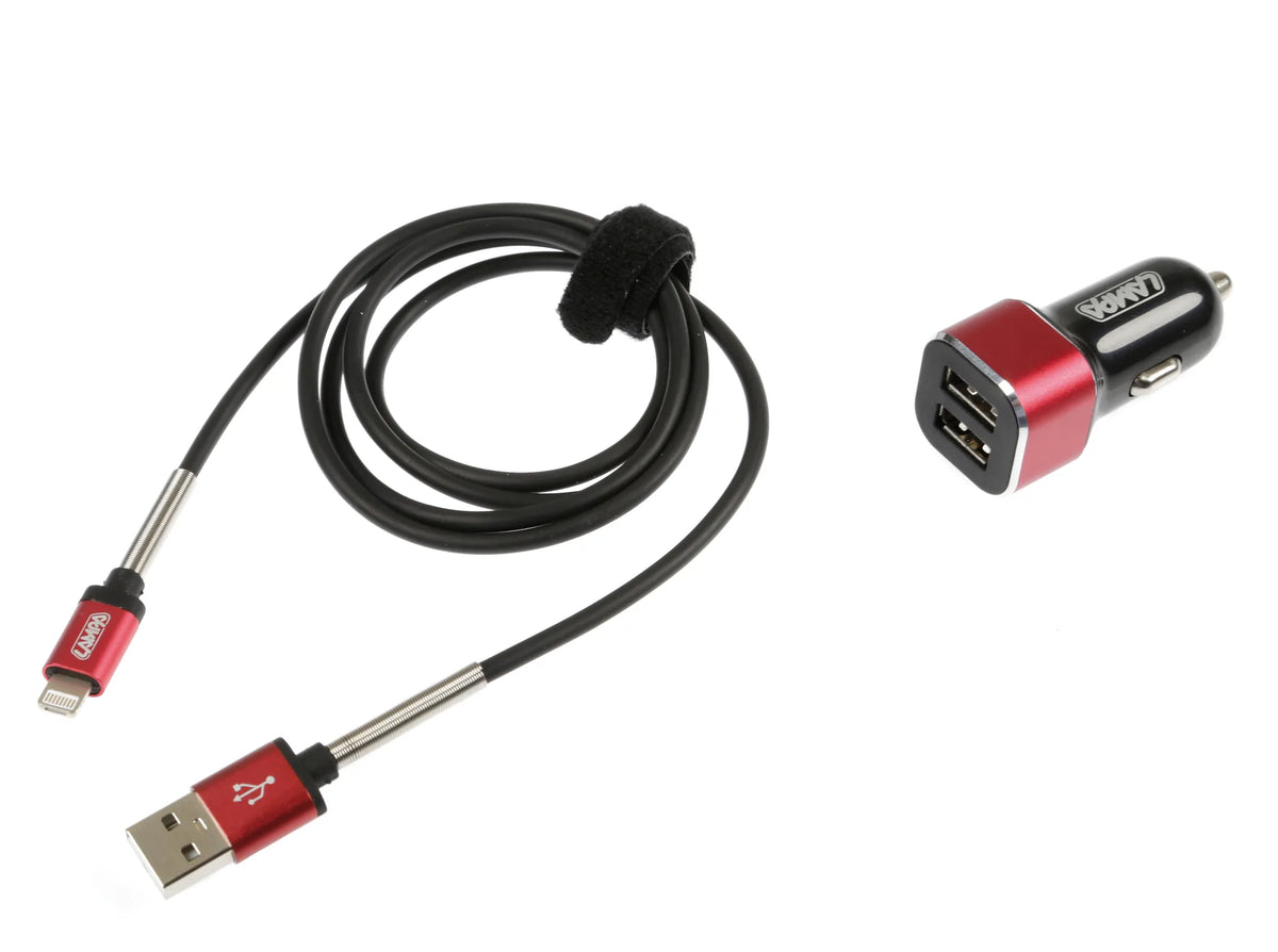 Kit 2 in 1 Universal (Apple 8 pin / Micro Usb) - Fast Charge — caricatore Usb (2500 mA) con spia a Led