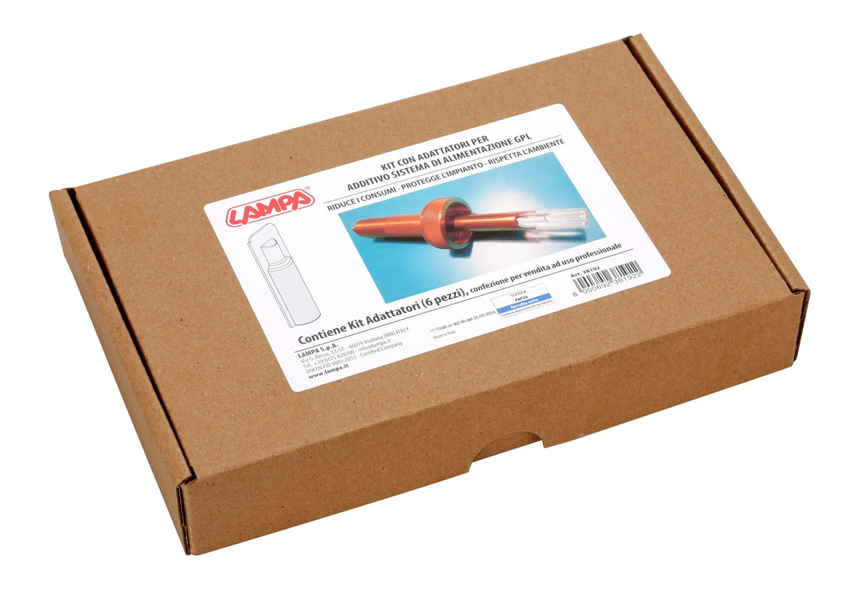 La confezione di Kit 4 adattatori per iniezione additivo GPL