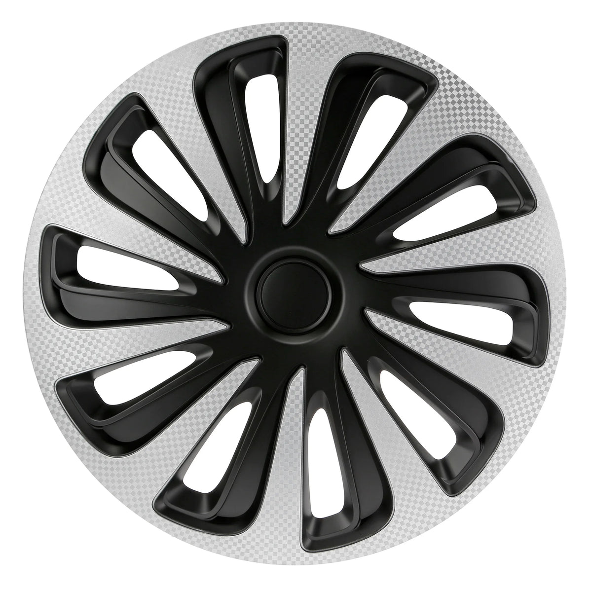 Kojin Carbon Silver-Black, copricerchio - Ø — copricerchio in ABS antiurto con anello di tenuta