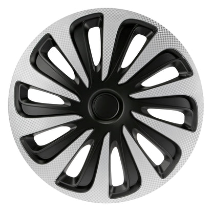Kojin Carbon Silver-Black, copricerchio - Ø — copricerchio in ABS antiurto con anello di tenuta