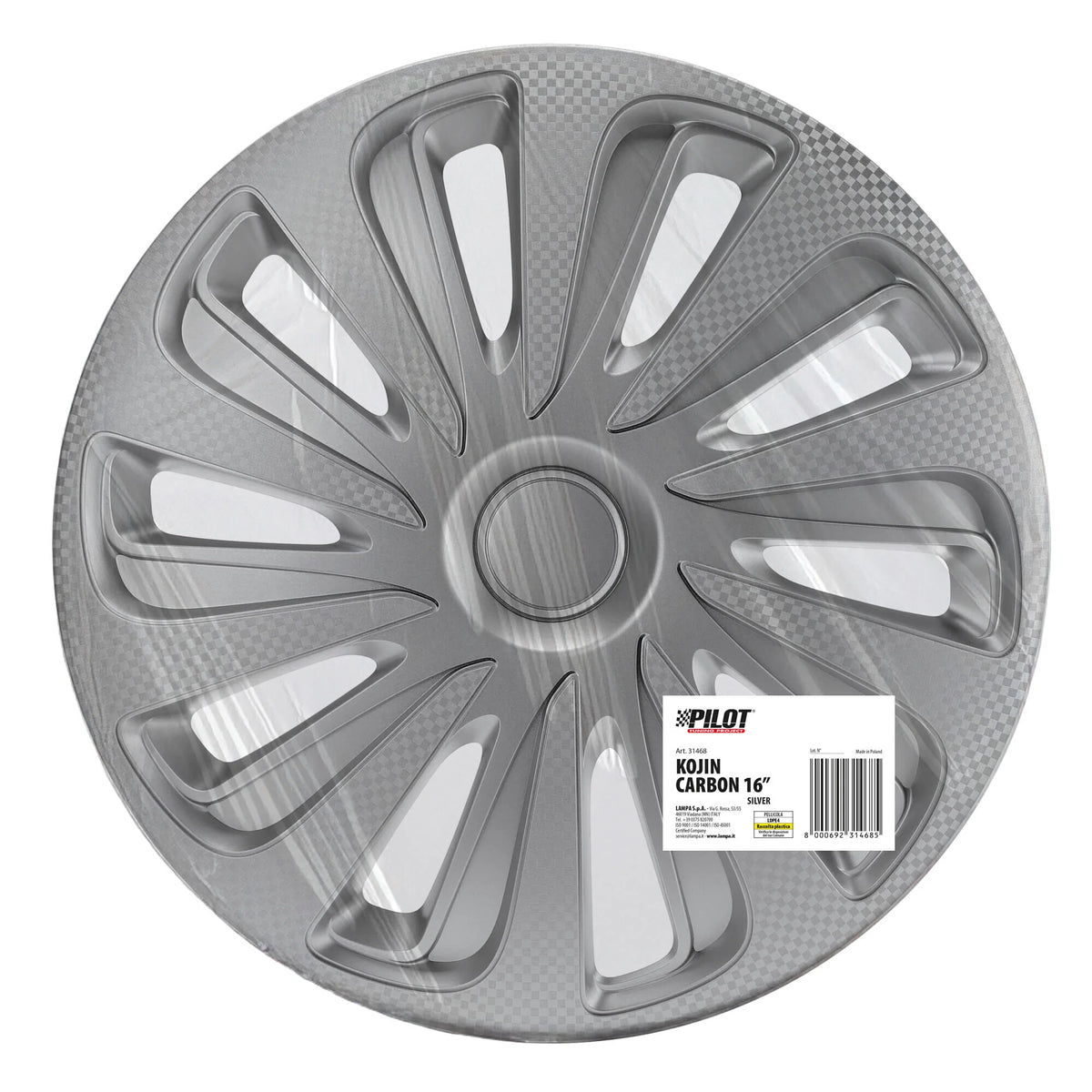 La confezione di Kojin Carbon Silver, copricerchio - Ø, vista 4