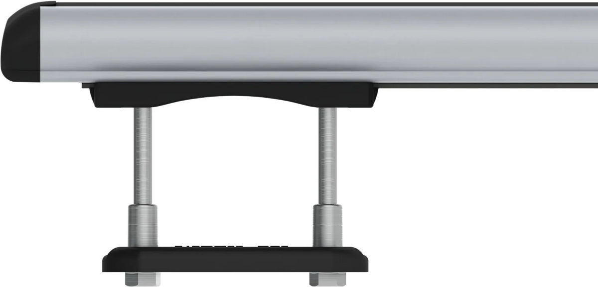 Disegno tecnico quotato di Kuma, set completo barre portatutto in alluminio, con le misure, vista 3