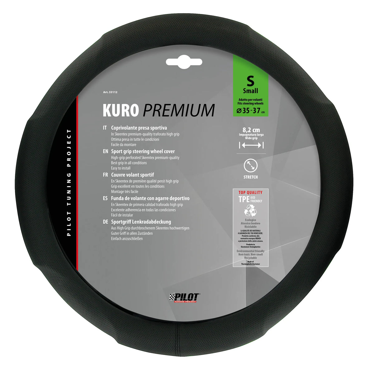 Kuro, coprivolante in Skeentex - S - Ø 35/37 cm — in morbidissimo Skeentex traforata e traspirante