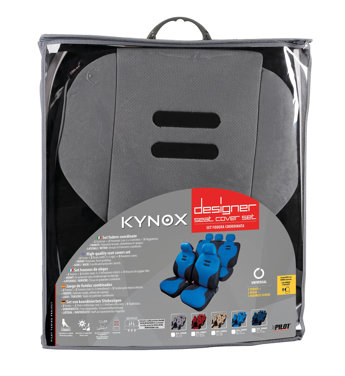 La confezione di Kynox, set fodere coordinate