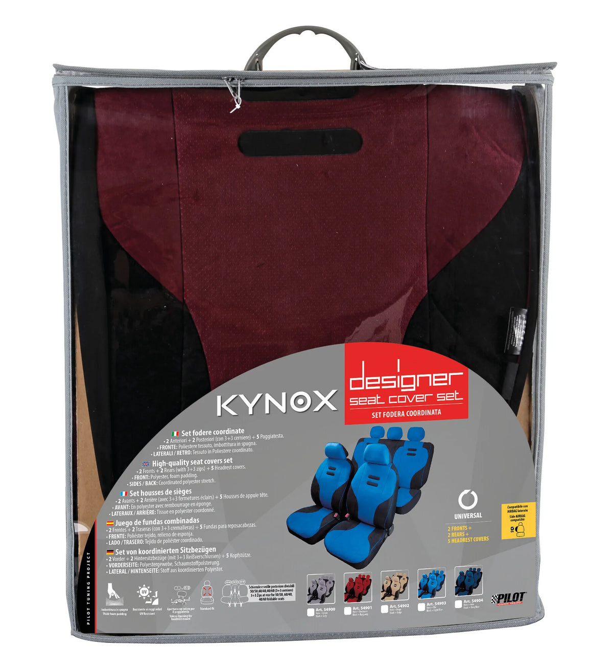 La confezione di Kynox, set fodere coordinate