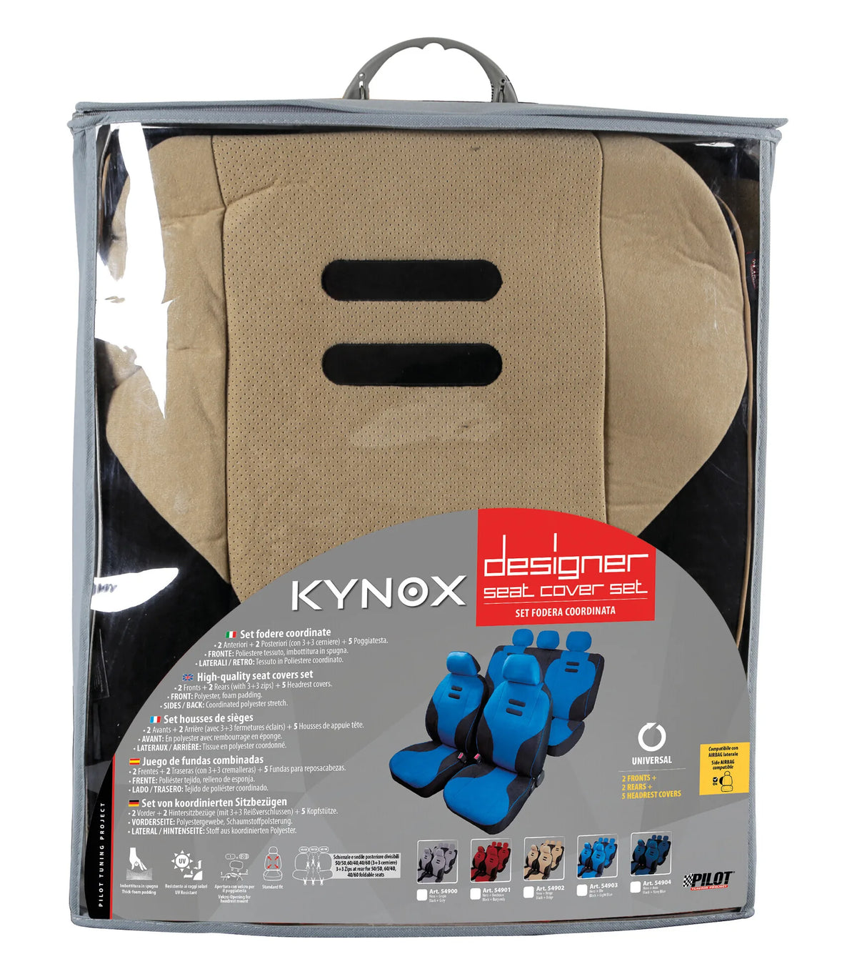 La confezione di Kynox, set fodere coordinate