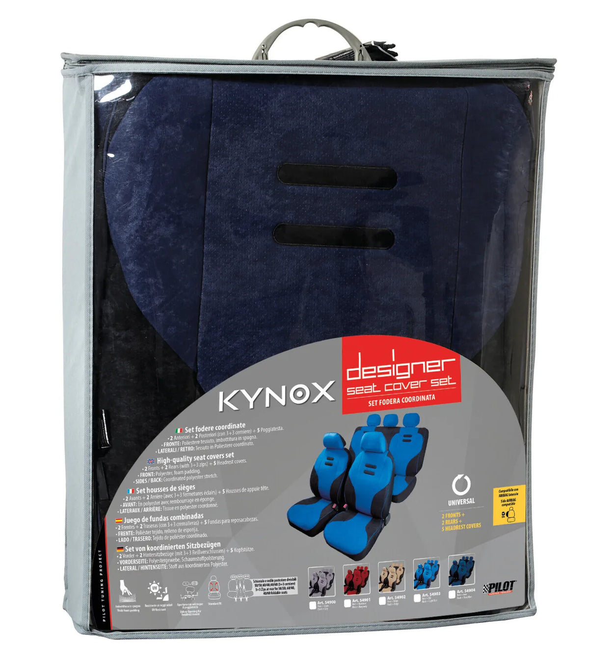 La confezione di Kynox, set fodere coordinate