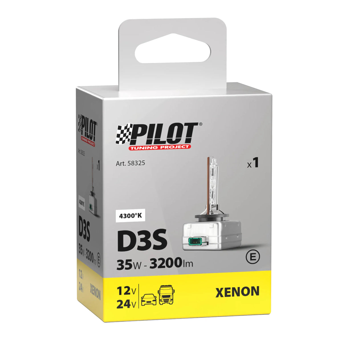 La confezione di Lampada HID Xenon 4.300°K - D3S - 35W - PK32d-5 - 1 pz