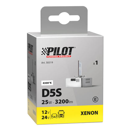 La confezione di Lampada HID Xenon 4.300°K - D5S - 25W - PK32d-7 - 1 pz