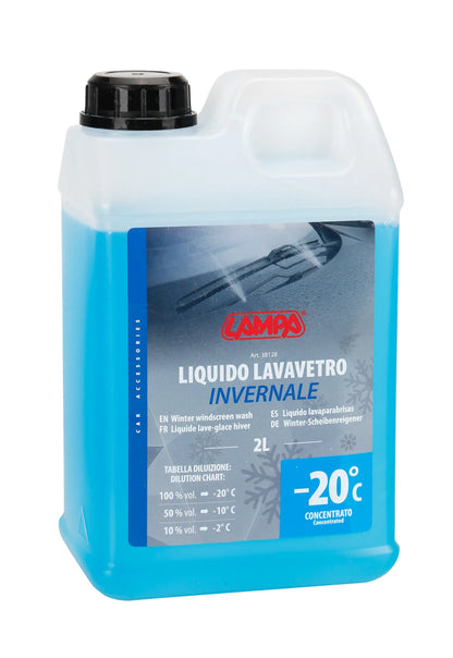Liquido detergente cristalli (-20°C) su fondo bianco, vista 3