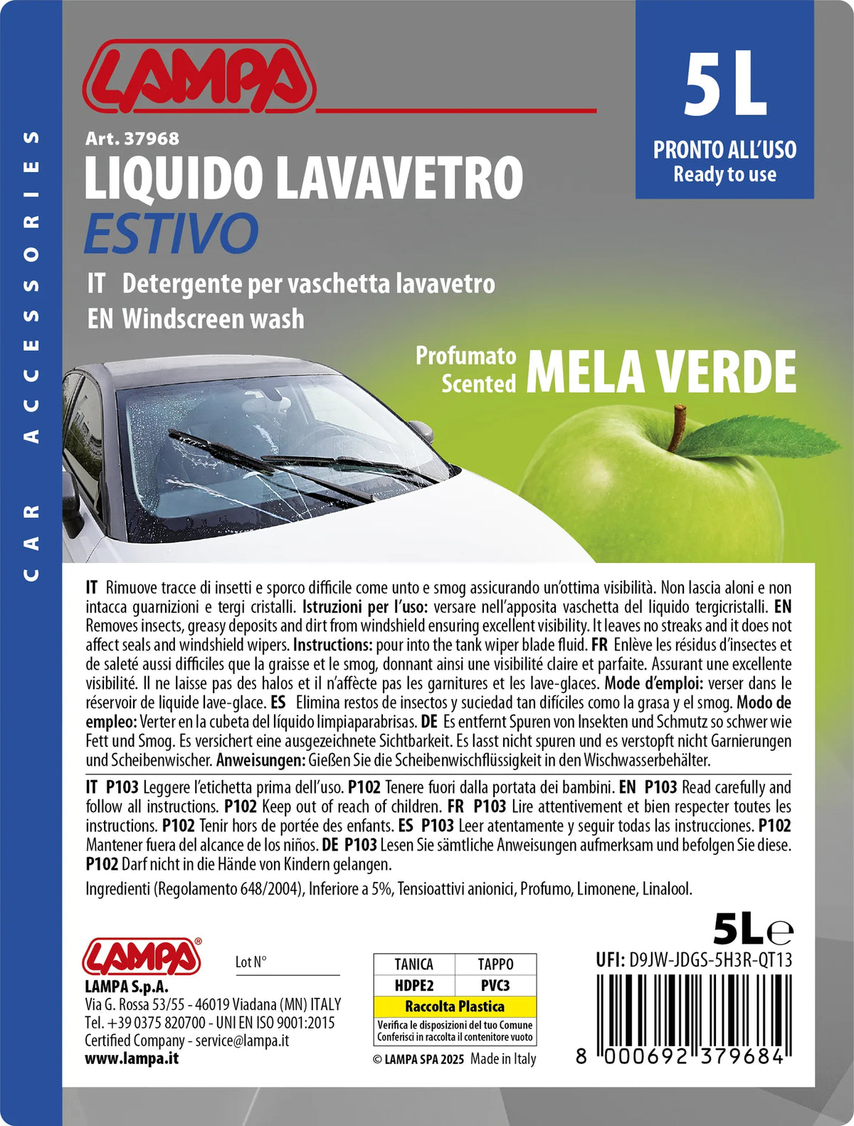 La confezione di Liquido lavavetro estivo profumato, pronto all'uso, vista 5
