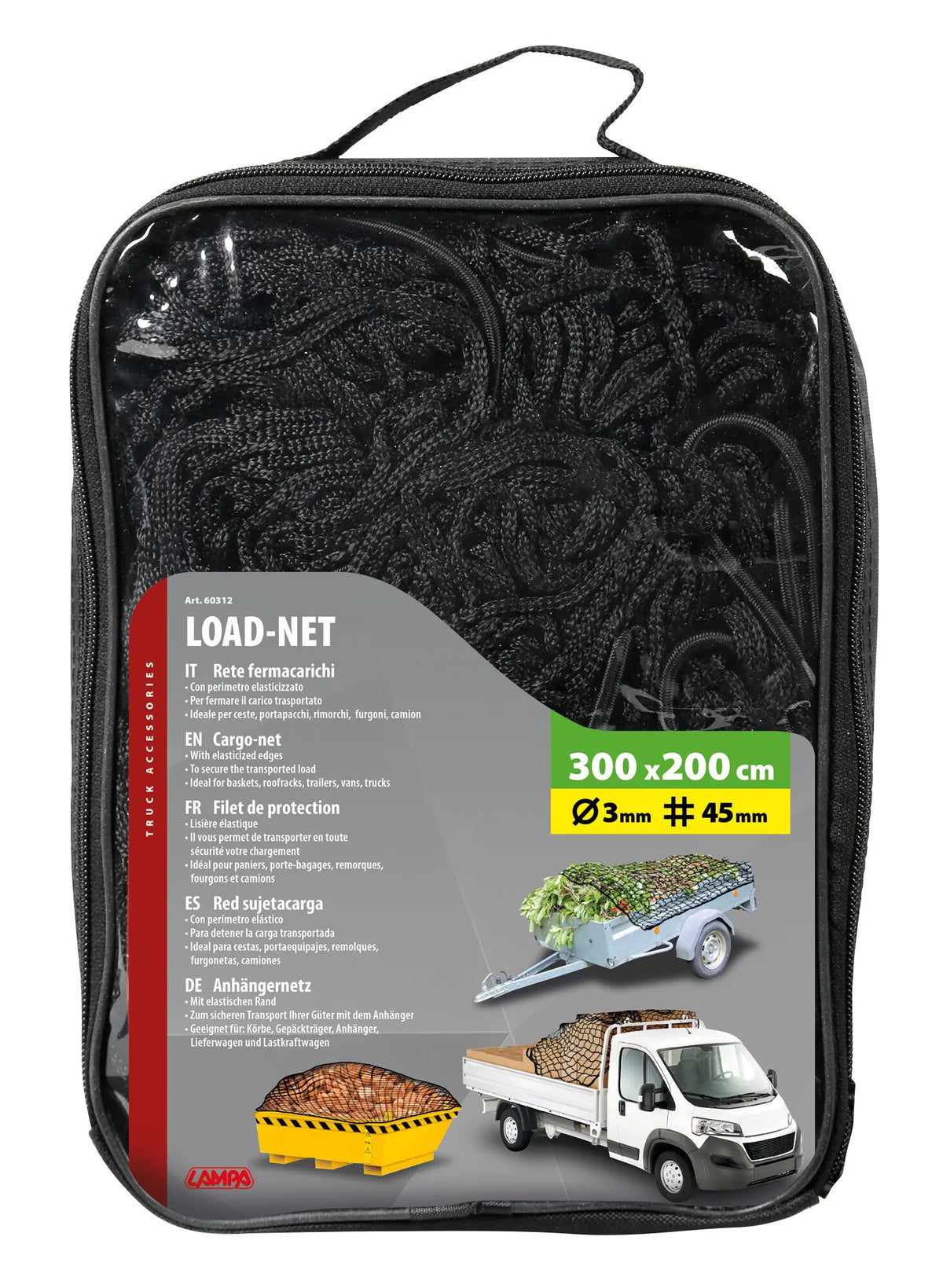 La confezione di Load-Net, rete fermacarichi - 250x140 cm - Ø 3 mm