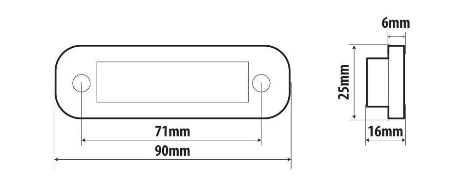 Disegno tecnico quotato di Luce decorativa - 4 Led - 12/24V, con le misure