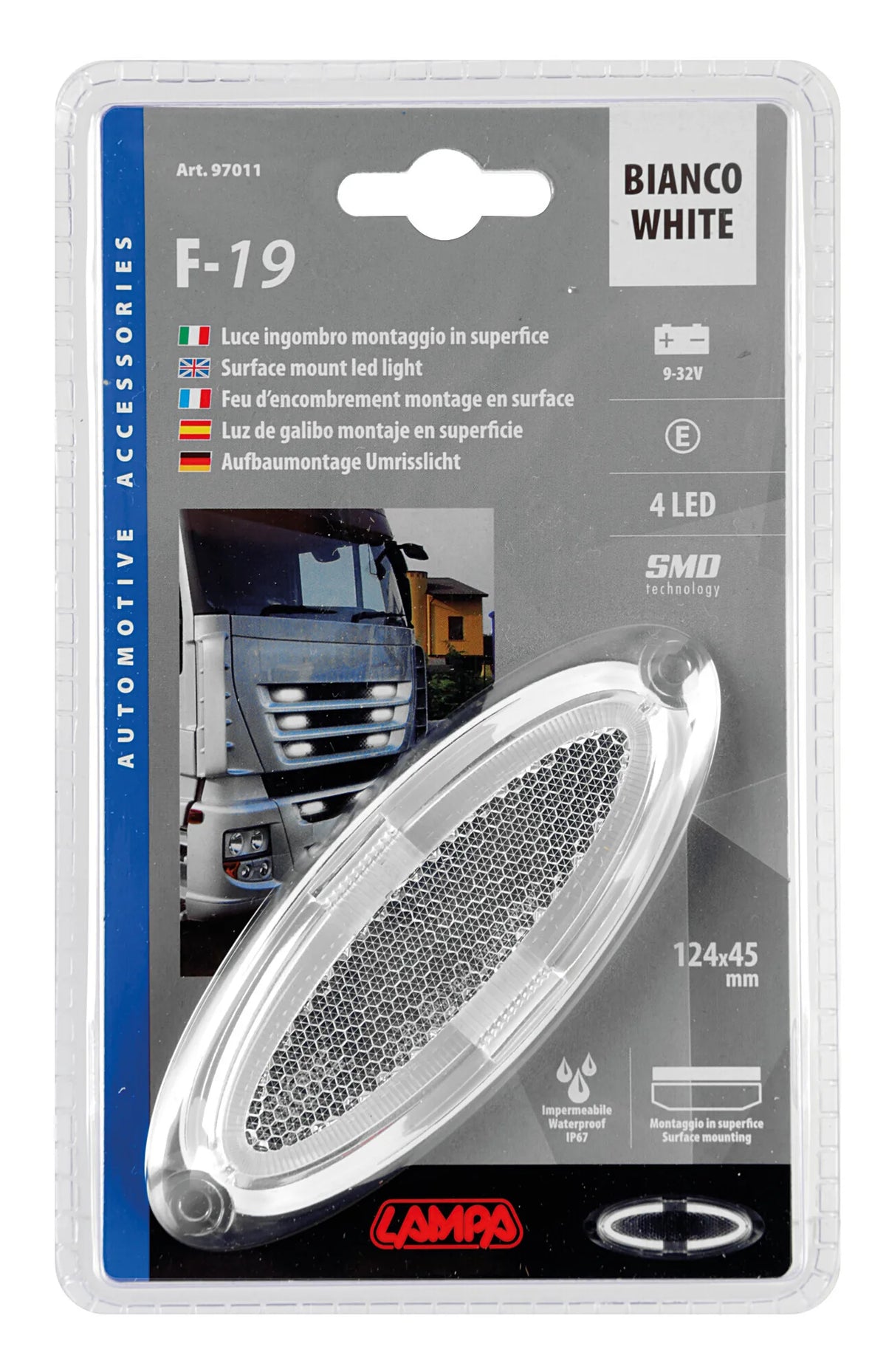 La confezione di Luce ingombro - 4 Led - 12/24V