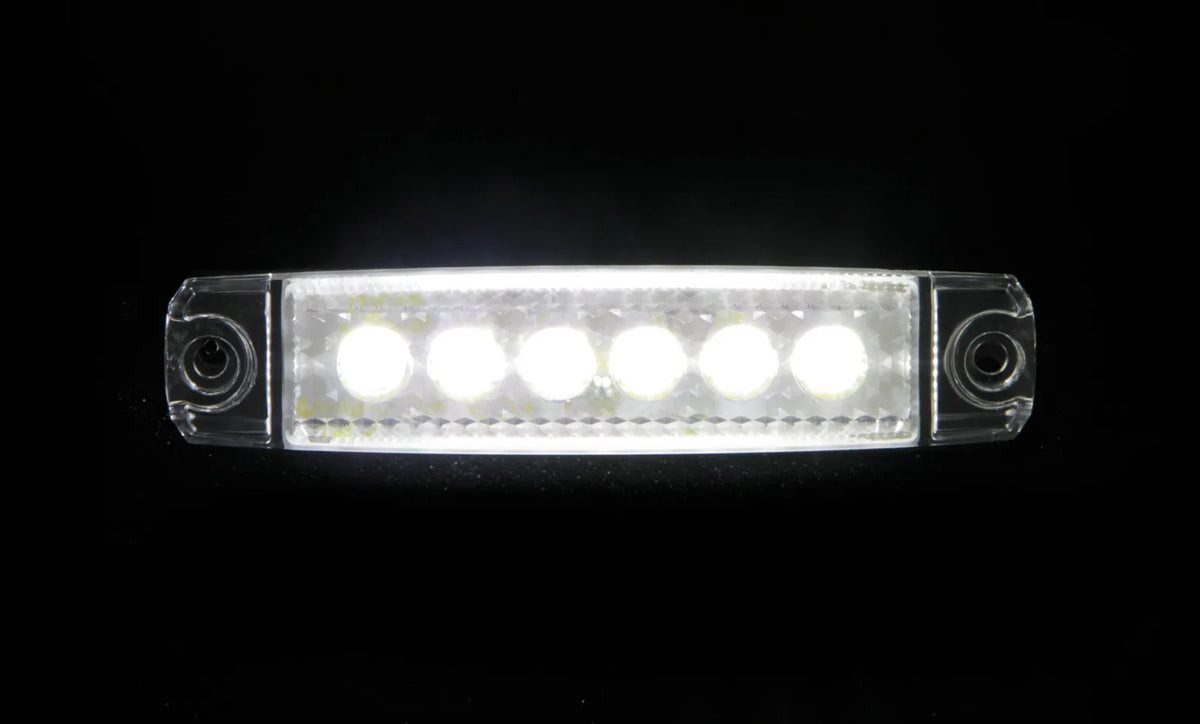 Luce ingombro - 6 Led su fondo bianco, vista 2
