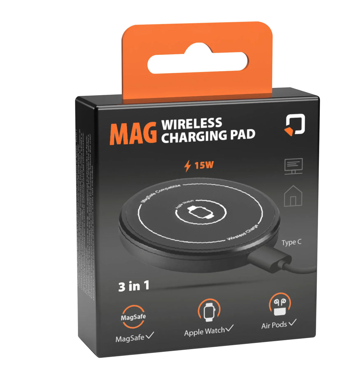 La confezione di Mag, caricatore wireless magnetico 3 in 1