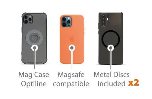 Disegno tecnico quotato di Mag Pro Stick, Porta telefono magnetico con attacco adesivo, con le misure