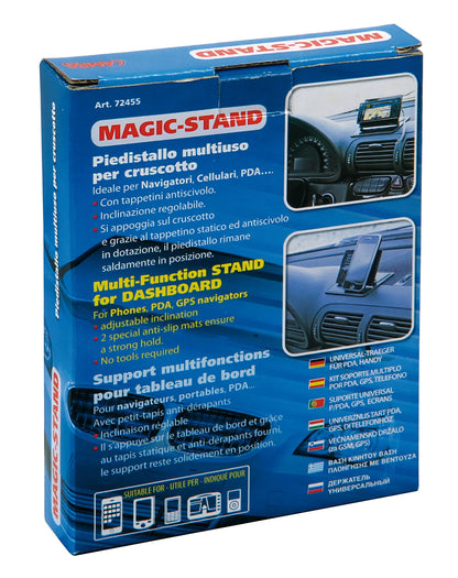 La confezione di Magic-Stand, piedistallo multiuso per cruscotto