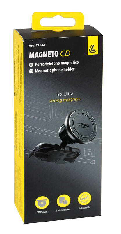 La confezione di Magneto CD, porta telefono magnetico