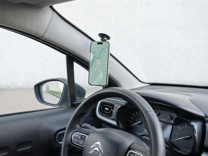 Magneto Stick, porta telefono magnetico con base adesiva montato sul veicolo
