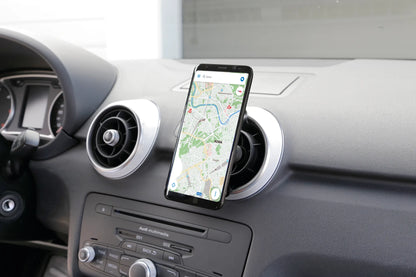Magneto Vent Pro, porta telefono magnetico per bocchette montato sul veicolo