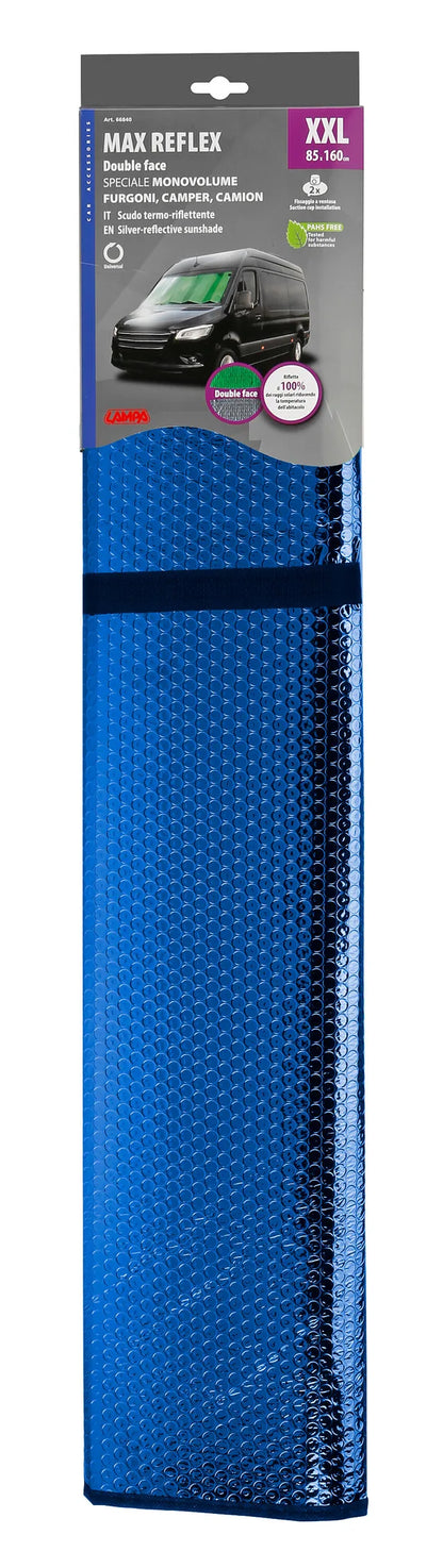 La confezione di Max Reflex XXL, scudo termo-riflettente bicolore doubleface