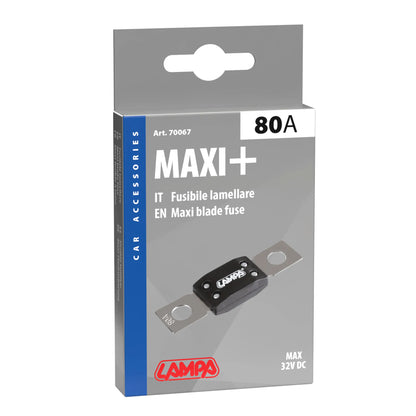 La confezione di Maxi+, fusibile lamellare tipo ANL 12/32V