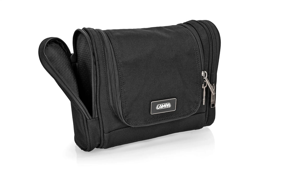MB-01 Organizer, Beauty case da viaggio appendibile — compartimento principale con cerniera