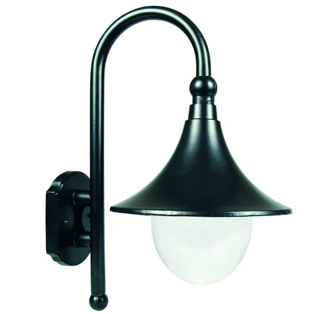 lampione Lanterna con braccio modello parigi - 100w ip44 mm.355x442h. colore nero