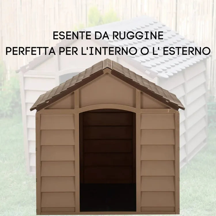 Cuccia x cani pvc 72x72x68h beige/marrone STARPLAST