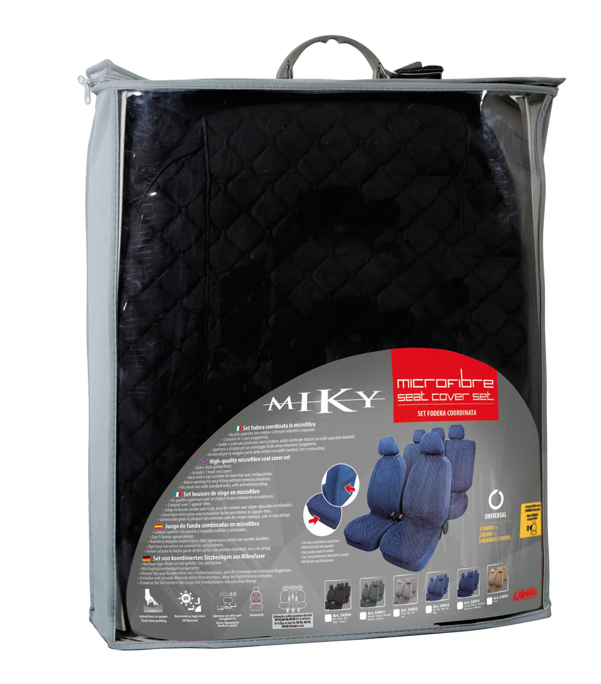La confezione di Miky, set fodere coordinate in microfibra