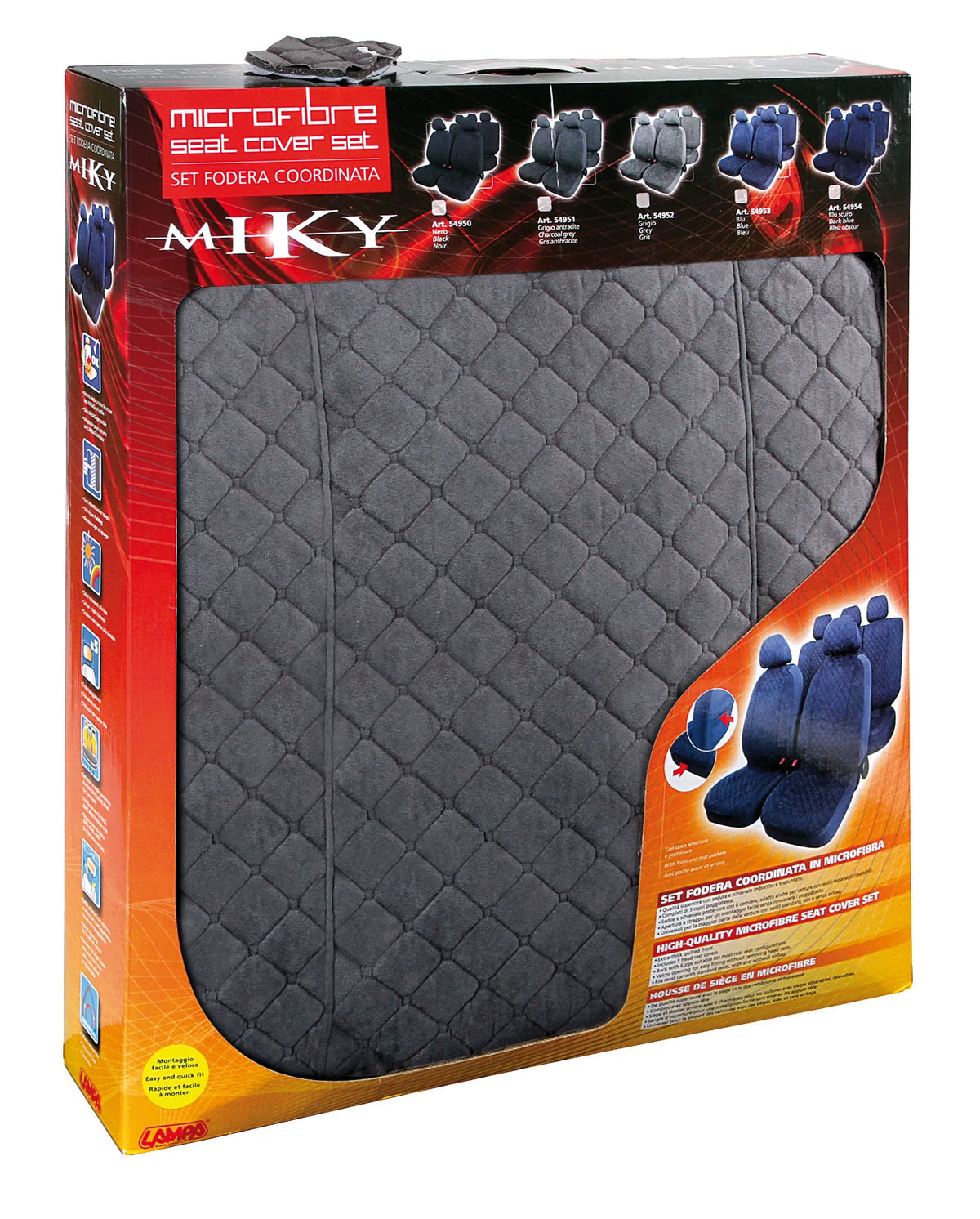 La confezione di Miky, set fodere coordinate in microfibra