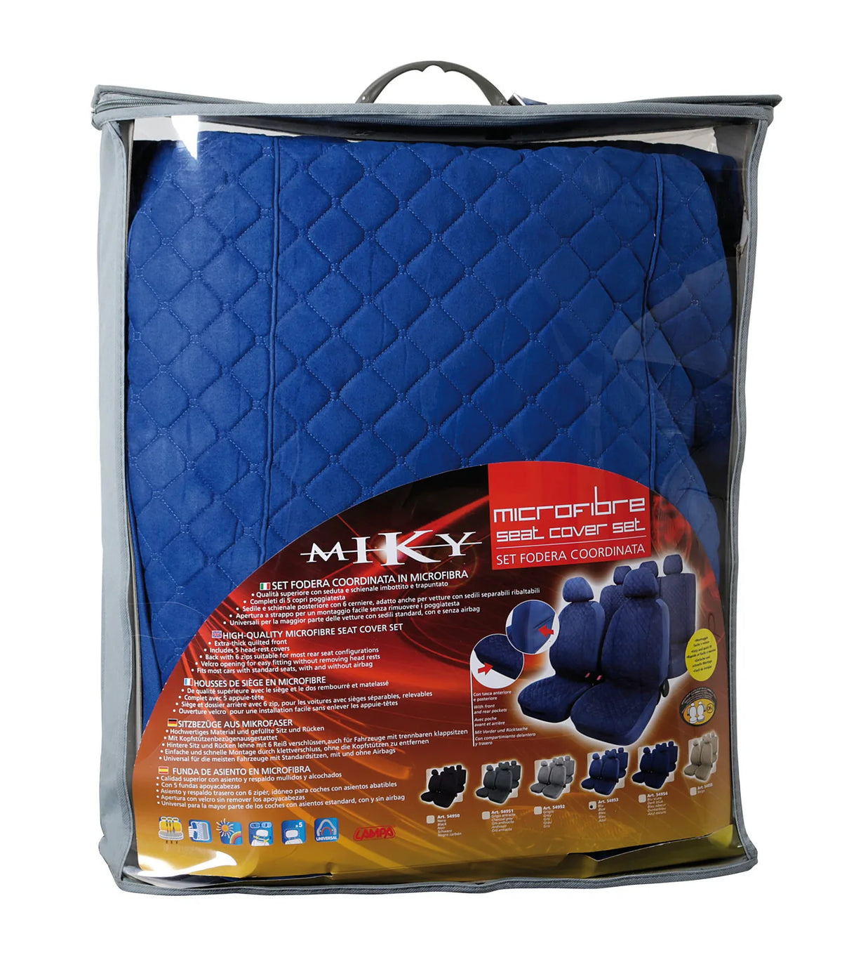 La confezione di Miky, set fodere coordinate in microfibra